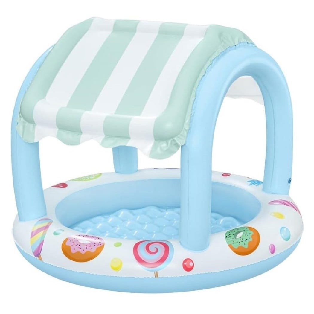 Piscina Gonfiabile Bestway Sweet Shoppe con Parasole e Fondo Morbido - Perrone Shop