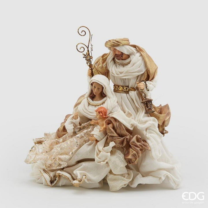 Natività  Con Base e Lanterna H36 Avorio/Oro | EDG