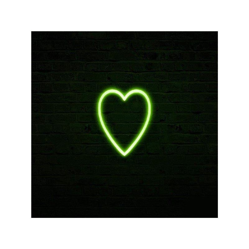 Neonled cuore a 2 facce verde h30cm| EDG