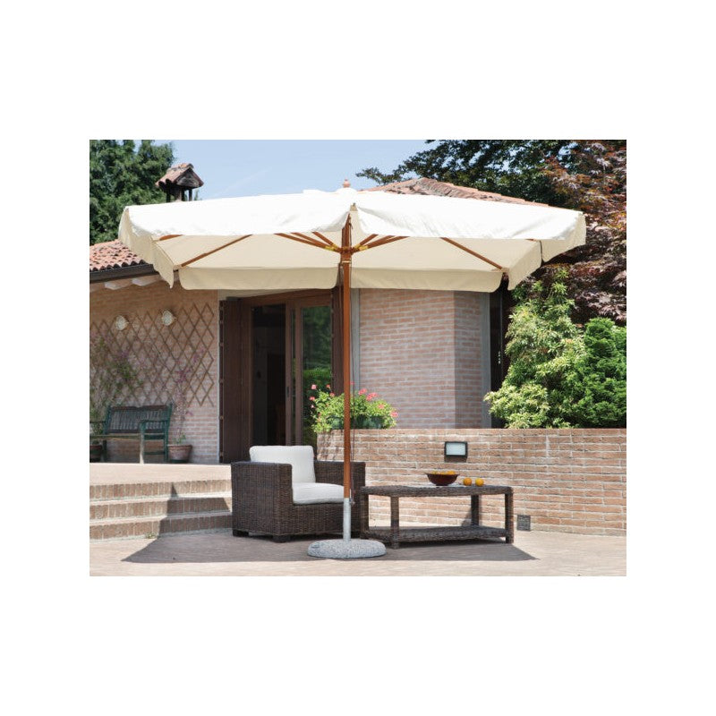 Ombrellone da giardino in legno De Lux 3x2 mt Moia