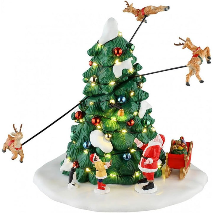 Paesaggio Albero con renne volanti-Lemax