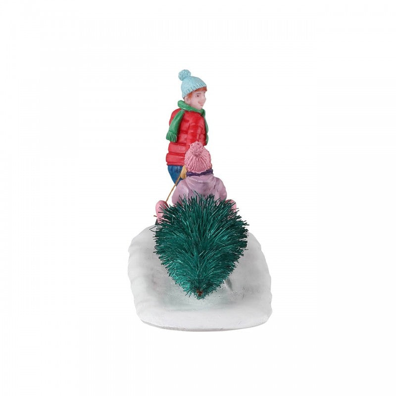 Paesaggio Bambini Albero Con Slittino | Lemax