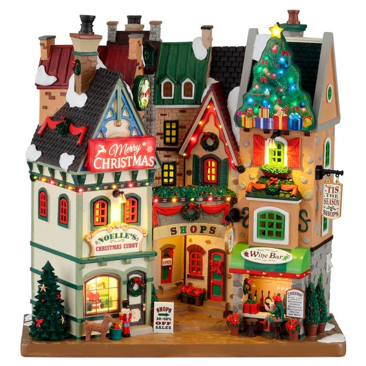 Paesaggio Facciata Negozi Natale - Lemax