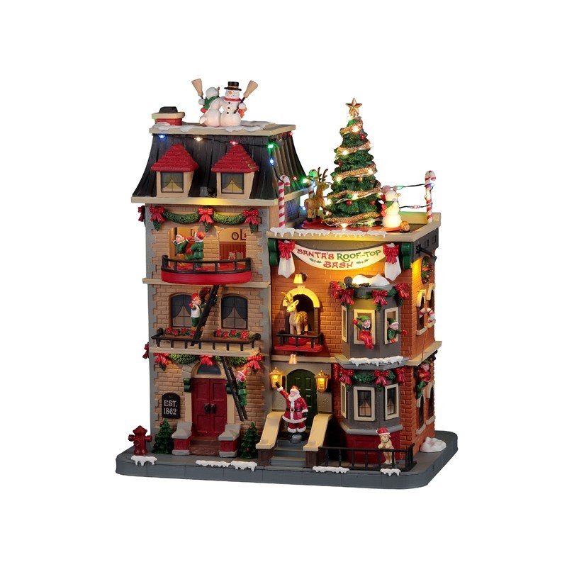 Festa di Babbo Natale sul tetto - Lemax