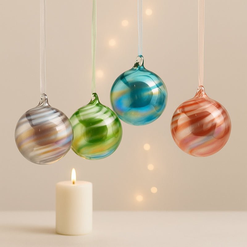 Palla In Vetro Spiral Diametro 9 Cm |EDG