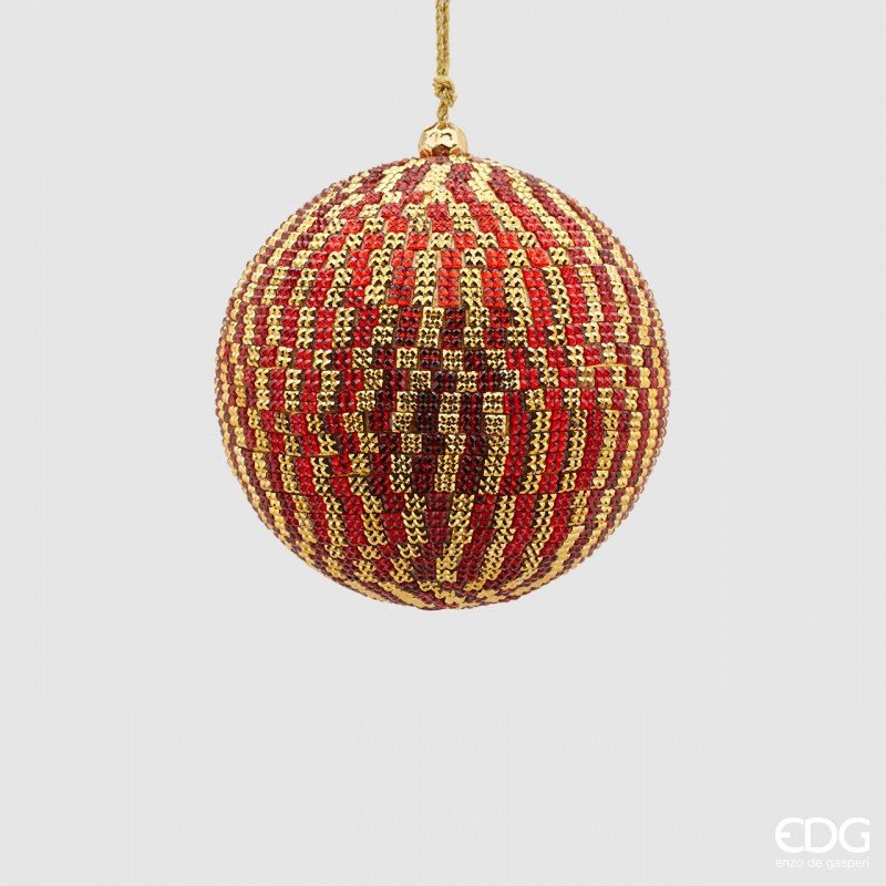 Palla effetto Mosaico Diametro 10 Rosso Oro|EDG - Perrone Shop