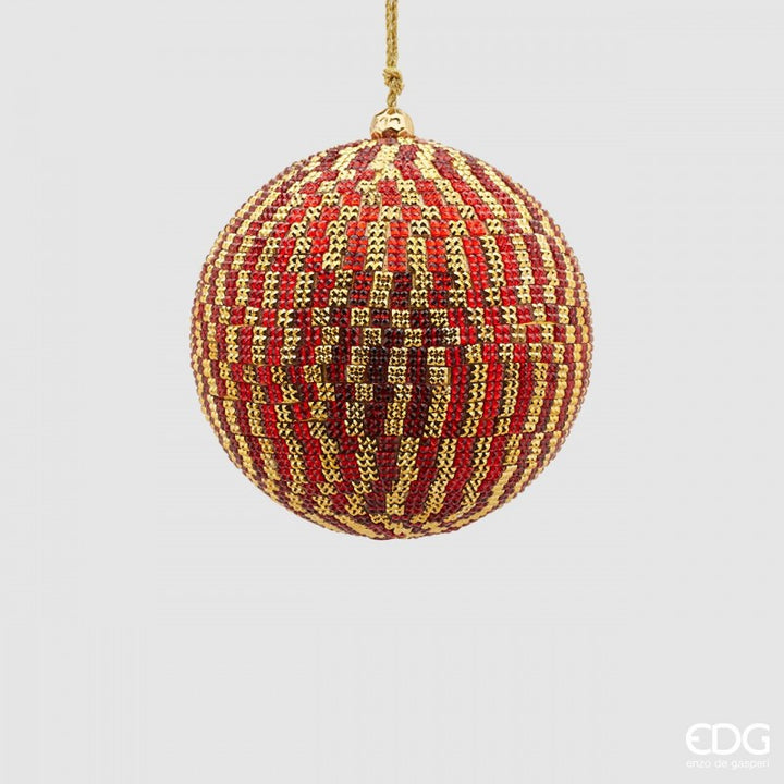 Palla effetto Mosaico Diametro 10 Rosso Oro|EDG