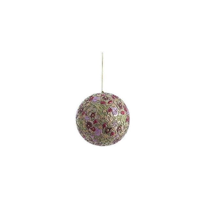 Palla rosa e champagne decorata a mano