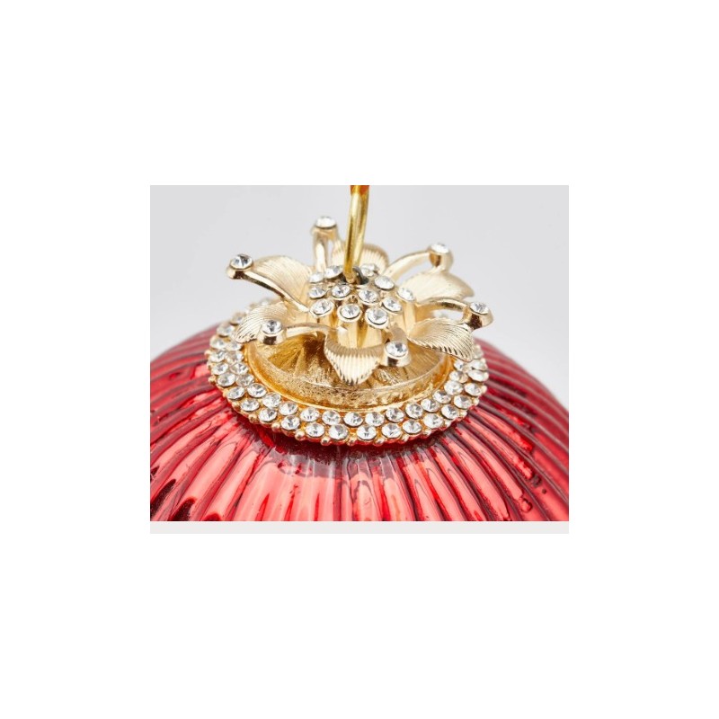 Palla vetro gioiello a righe vari colori EDG