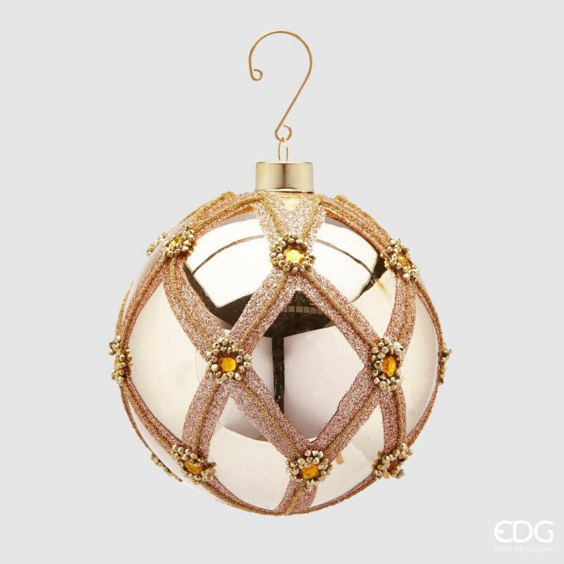 Palla in Vetro Nobilta  Diametro 12cm Oro Scuro|EDG