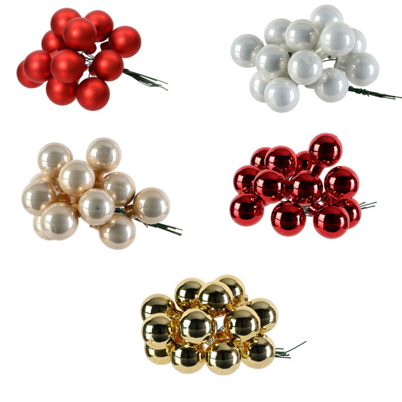 Palline di Natale in vetro su filo