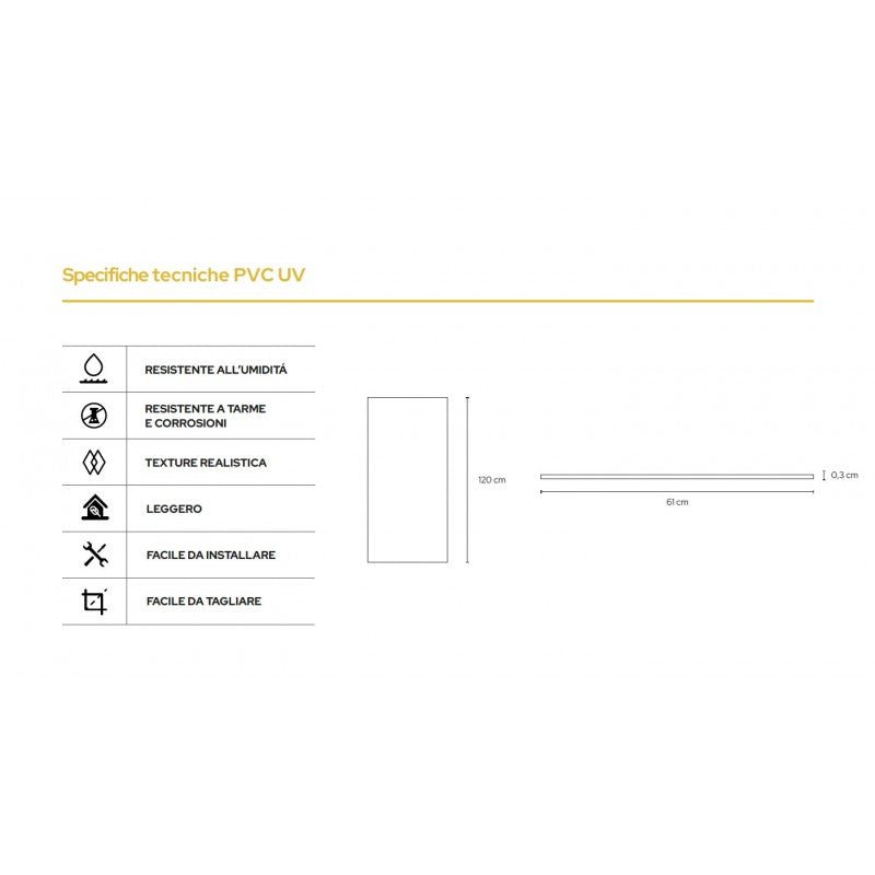 Pannello murale Pvc - UV Effetto Marmo 60x120| OX Zeroper - Perrone Shop