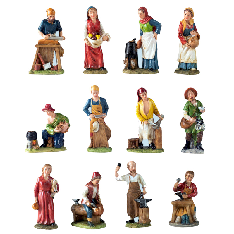 Pastore in resina 10 cm per presepe