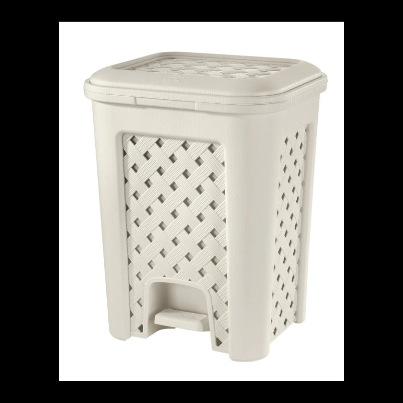 Pattumiera a pedale Arianna intrecciata 18L