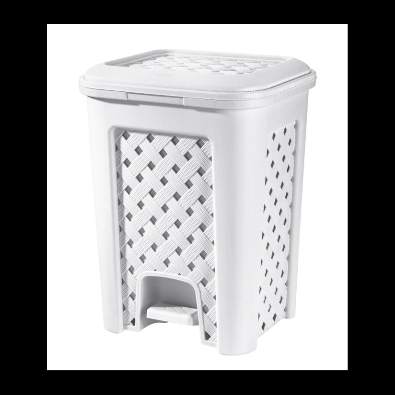 Pattumiera a pedale Arianna intrecciata 18L