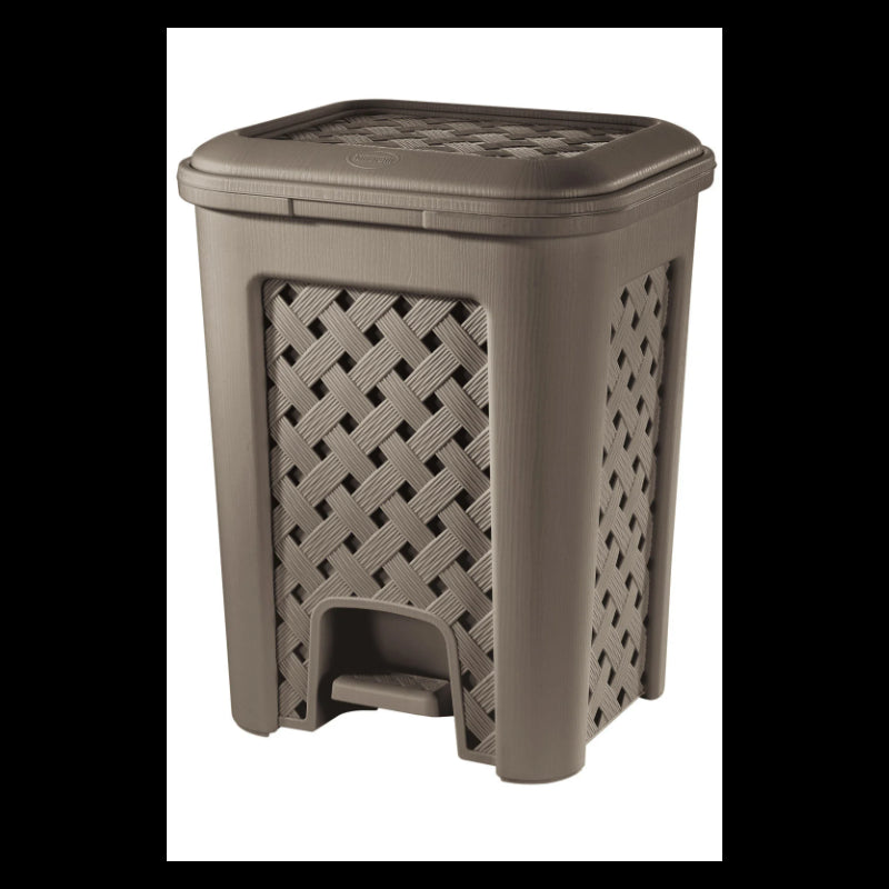 Pattumiera a pedale Arianna intrecciata 18L