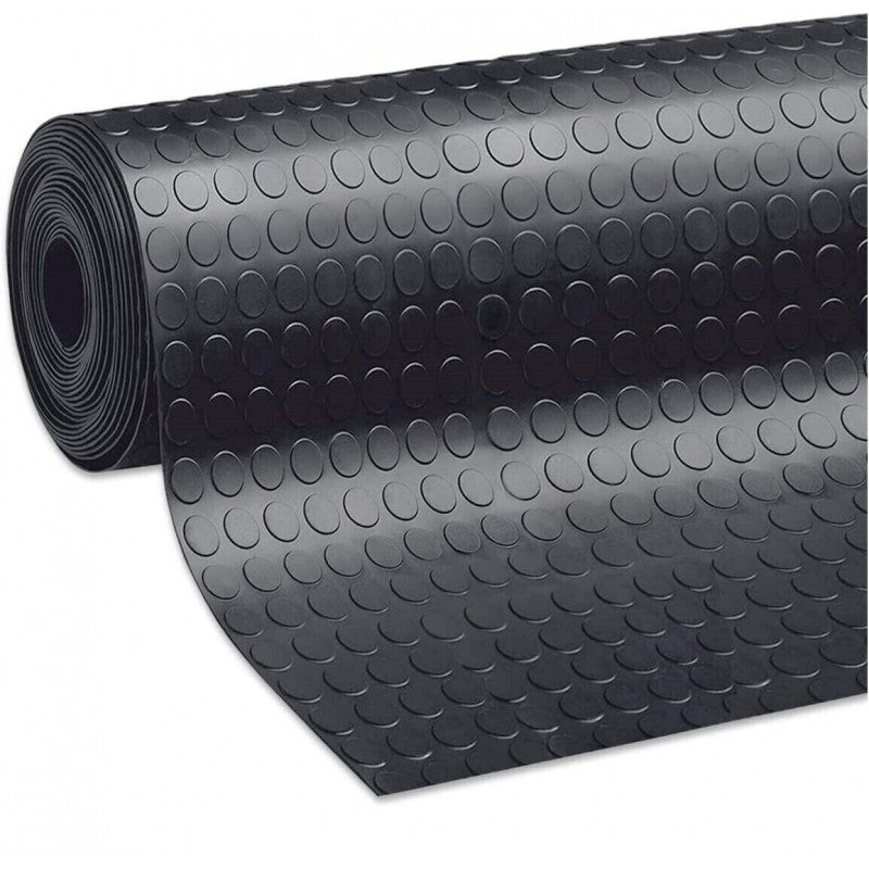 Pavimento bullonato antiscivolo in PVC nero