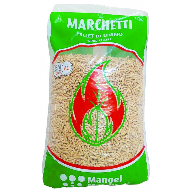 10 Sacchi Pellet Conifere EN PLUS A1 15 Kg