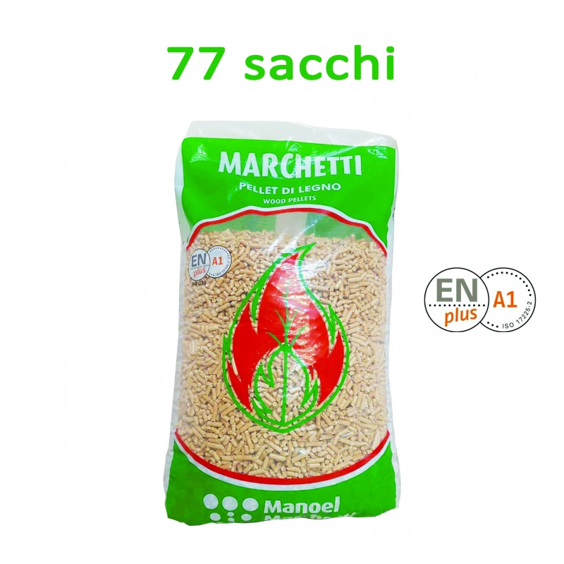 Bancale Pellet Conifere EN PLUS A1 - 77 Sacchi