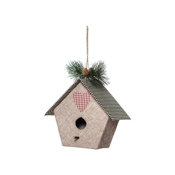 Pendente casetta verdealbero di natale 11x5x13 cm