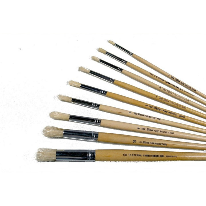 Pennello tondo con manico in legno