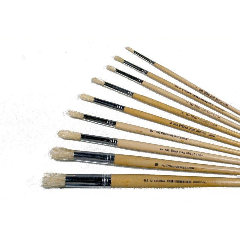 Pennello tondo con manico in legno