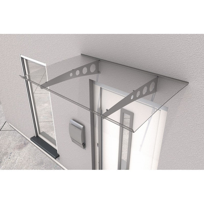 Pensilina da esterno trasparente Xone bracci con cerchi - Perrone Shop