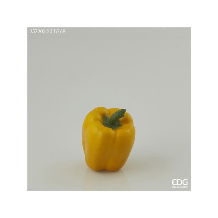 Decorazione Peperone h.7xd.8cm giallo