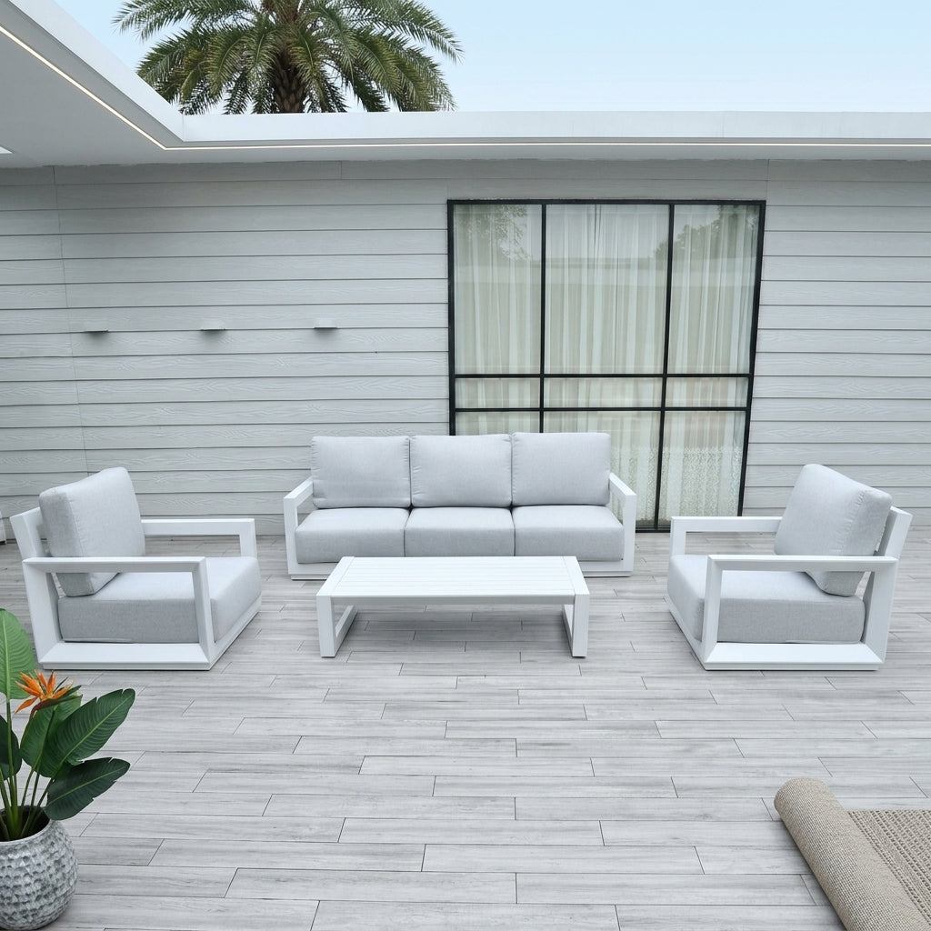 Set da giardino Philadelphia in alluminio bianco opaco Xone