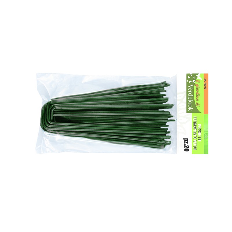 Picchetti verdi per prato sintetico20 pz