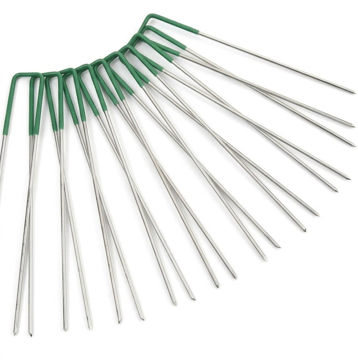 Picchetti a U Zincati per Prato Sintetico – 15 cm, 20 Pezzi - Perrone Shop
