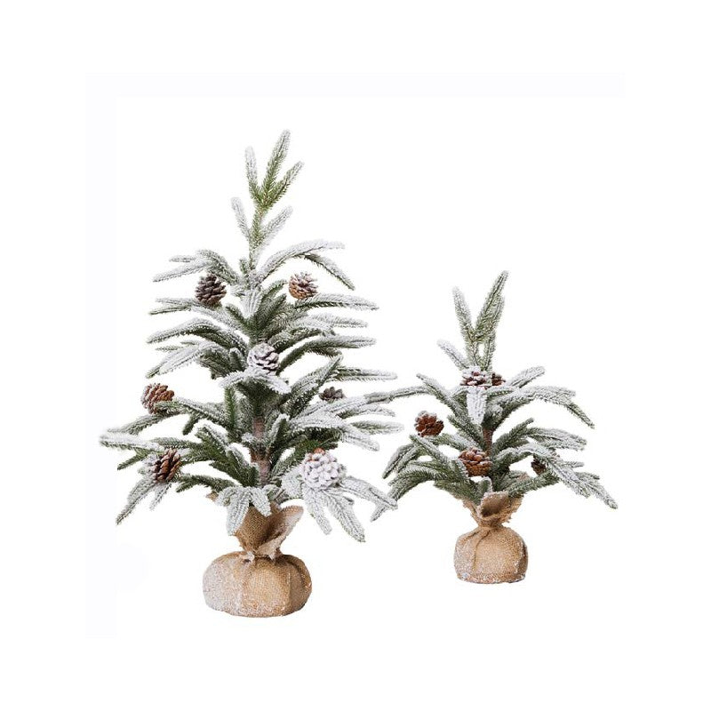 Pinetto innevato con pigne White Star | Xone