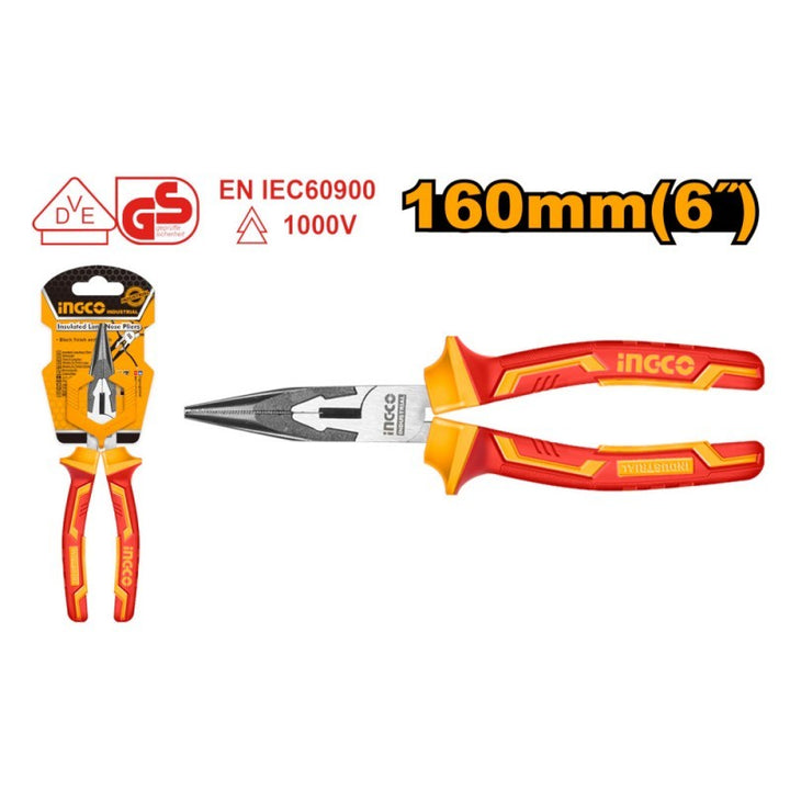 Pinza Becco Lungo Isolata 160mm | INGCO