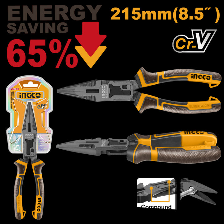 Pinza combinata con becchi lunghi 215mm