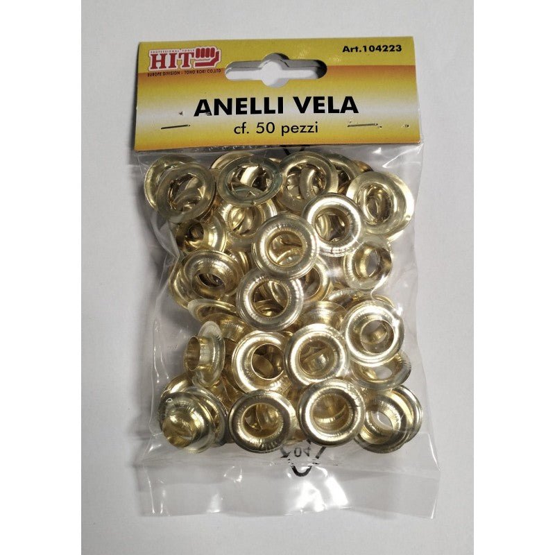 Anelli Vela Ottonati per teli 50 pezzi - Perrone Shop
