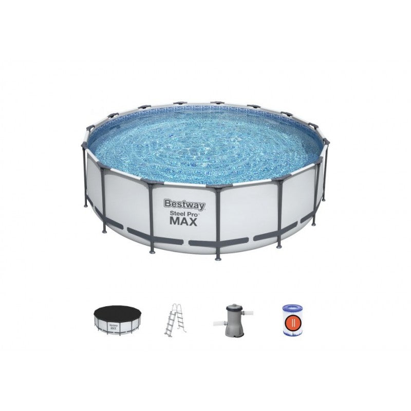 Piscina Bestway 56438 Rotonda Fuori Terra Steel Pro Max 457x122 cm