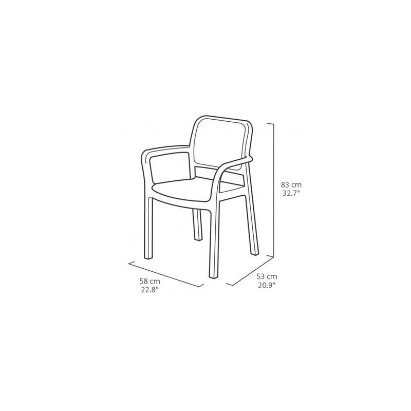 Poltrona da giardino cappuccino Bella Keter