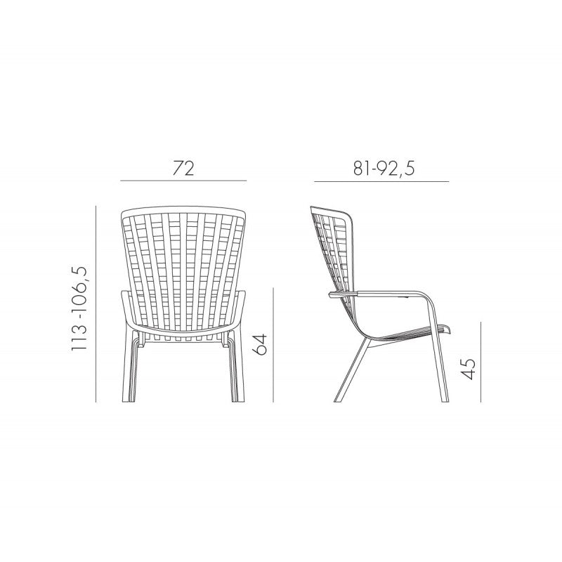 Poltrona da esterno Folio Reclinabile Nardi