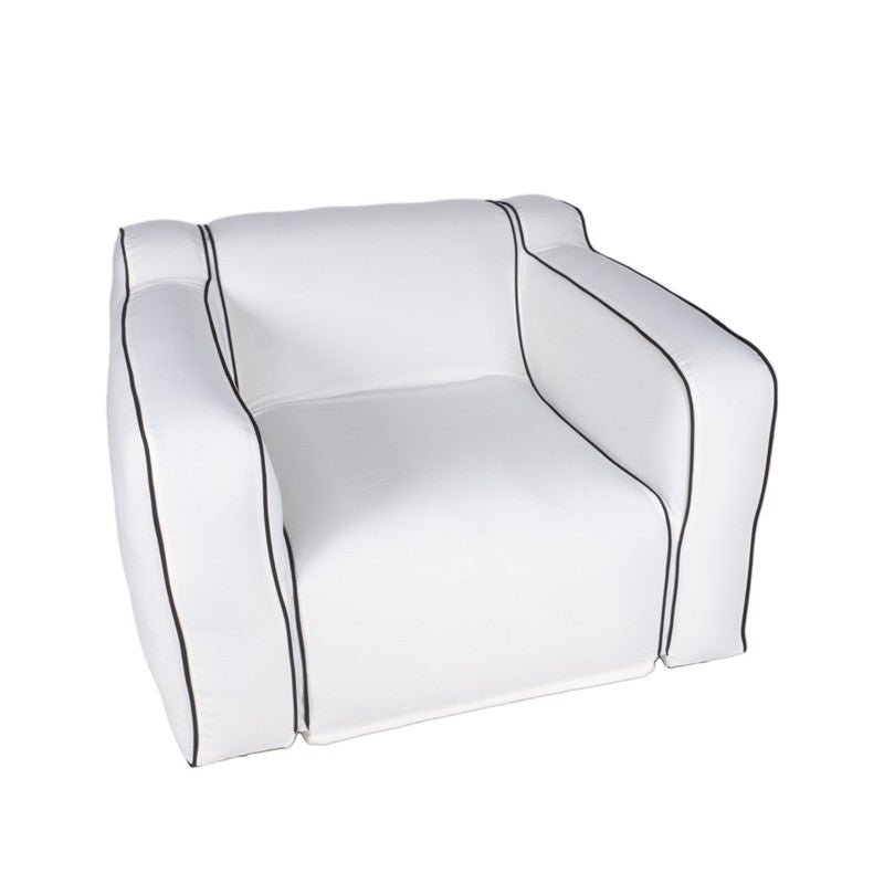 Poltrona gonfiabile da giardino bianca in PVC Perrone Shop