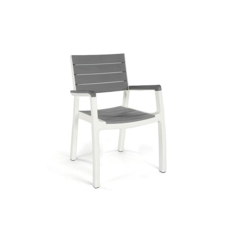 Poltrona da giardino grigio/bianco Harmony