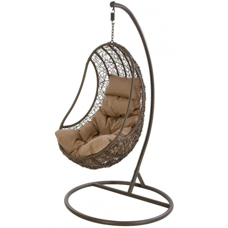 Poltrona Pensile Rattan con cuscino Verdelook