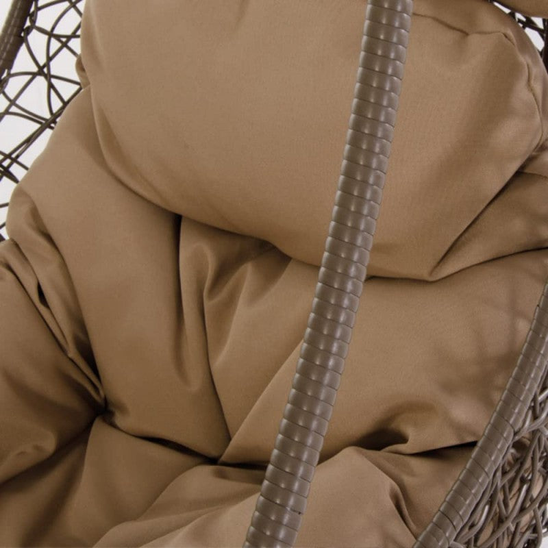 Poltrona Pensile Rattan con cuscino Verdelook