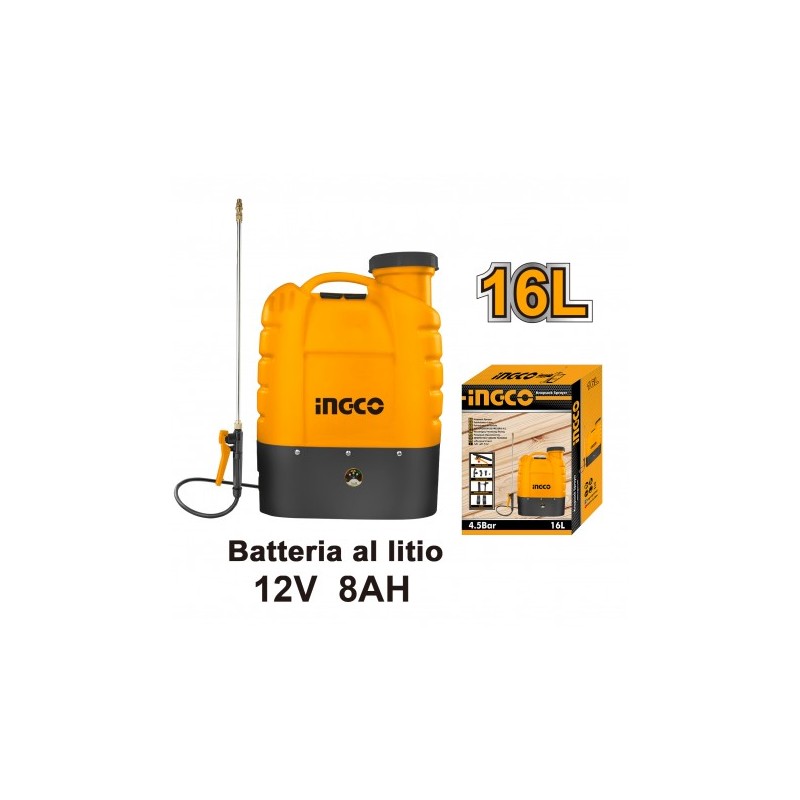 Pompa A Spalla Batteria al Litio 12v 8ah