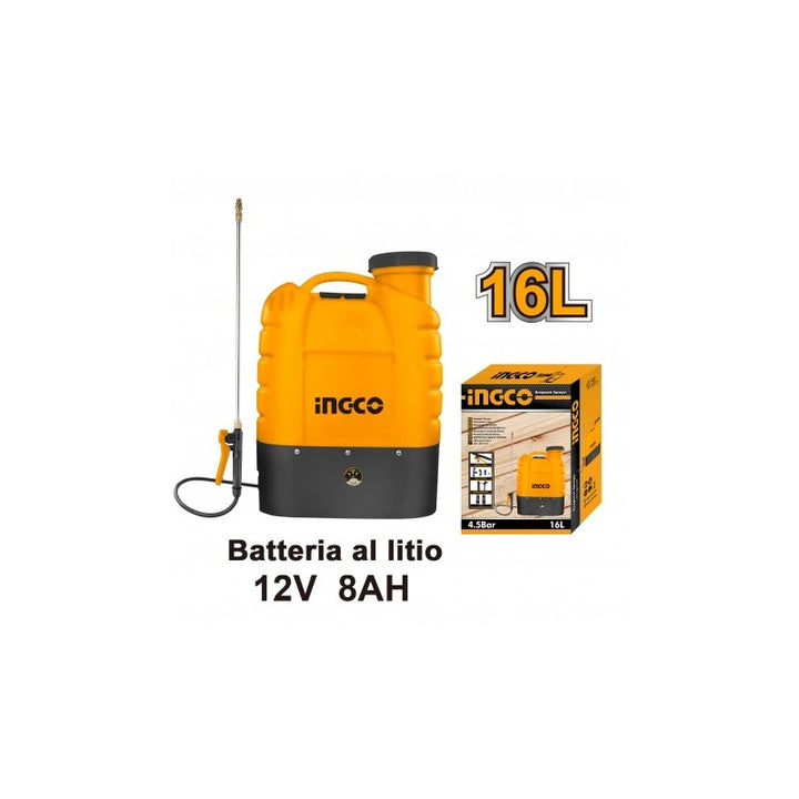 Pompa A Spalla Batteria al Litio 12v 8ah