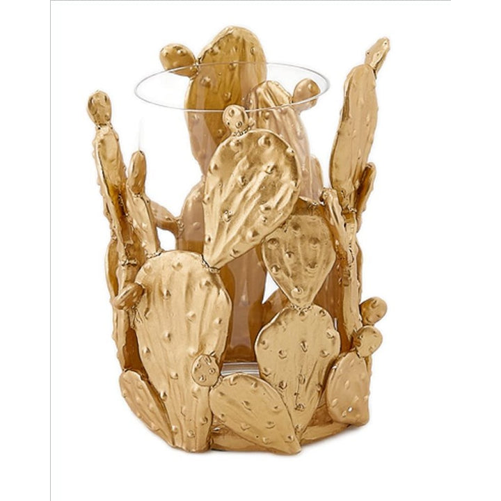 Portacandela Cactus oro| EDG
