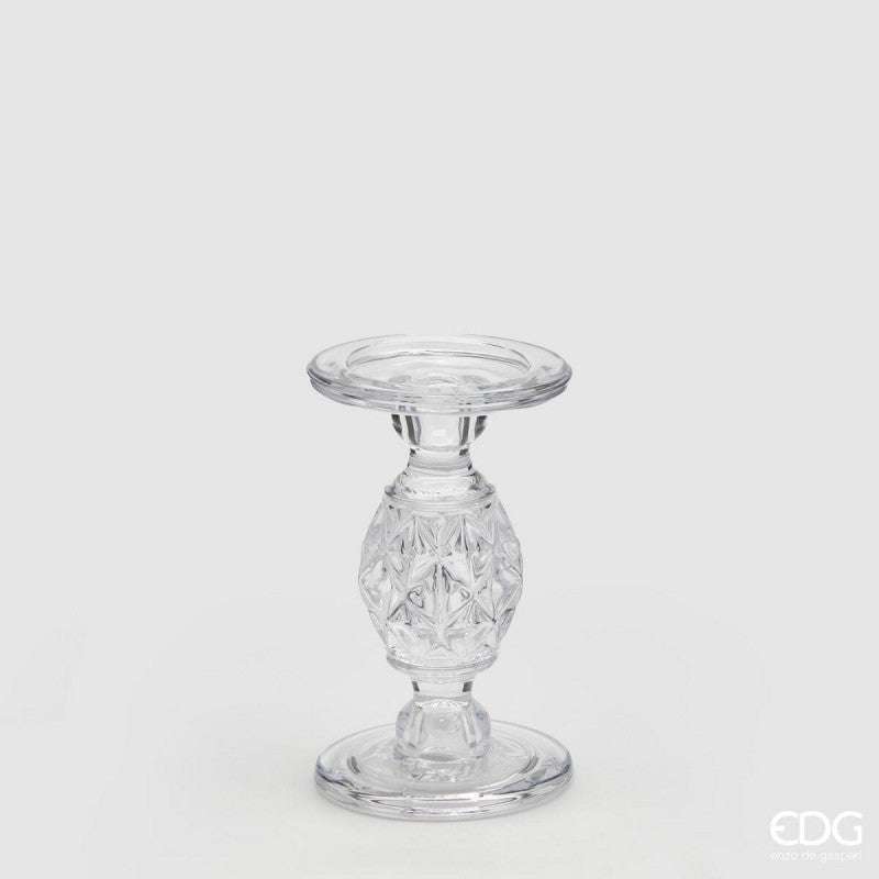 Portacandela gemma altezza 20cm Diametro 11mm Trasparente|EDG