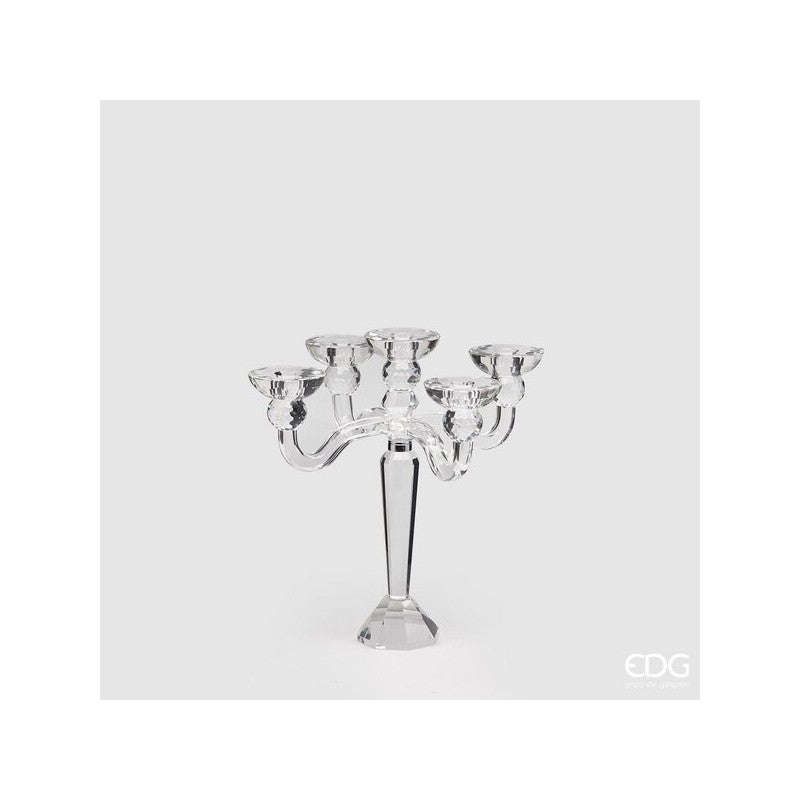 Portacandele Crystal a 5 Bracci  misura 31x32|EDG
