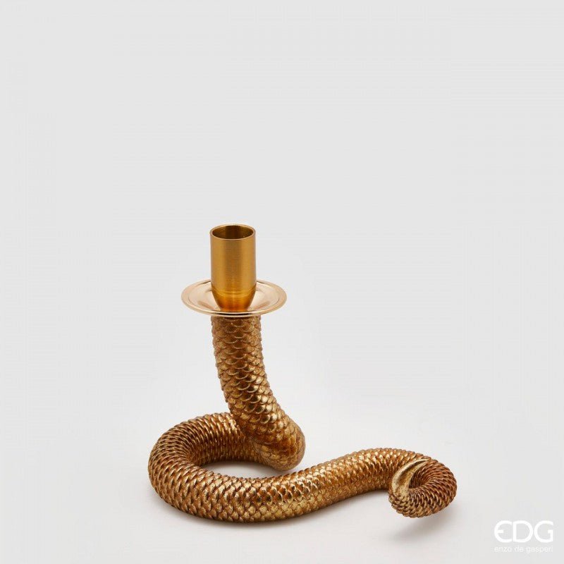 Portacandele Snake Poly Oro |EDG