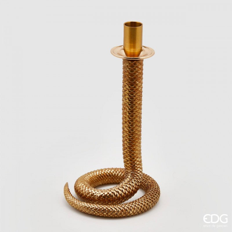 Portacandele Snake Poly Oro |EDG
