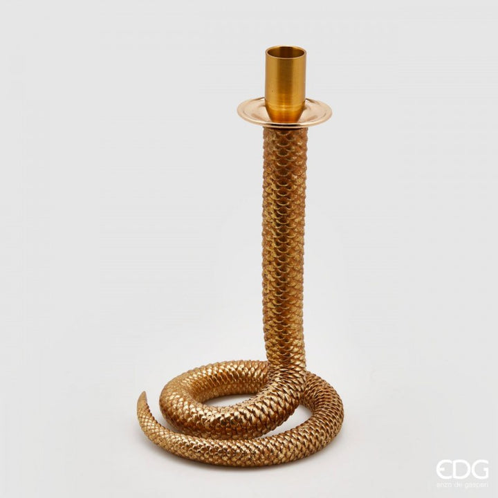 Portacandele Snake Poly Oro |EDG
